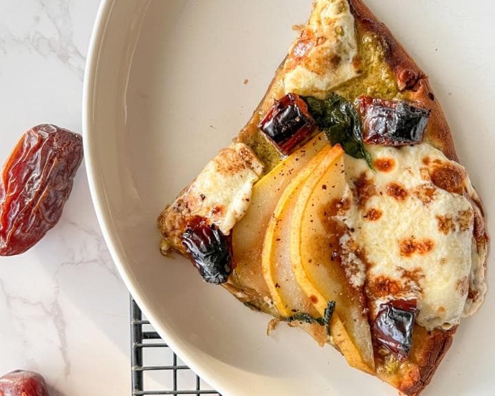 California Date, Pear, & Mozzarella Pizza