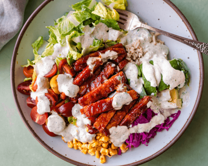 Seared Barbecue Tempeh Salad