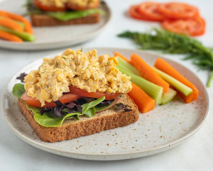 Open-Face Chickpea Salad Sandwich